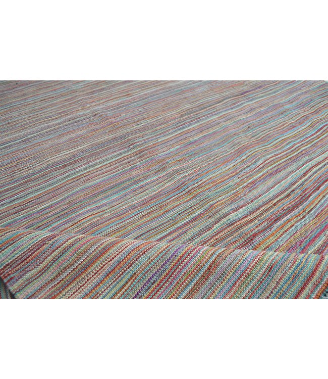 244x177 cm Handgeweven Modern Kelim Tapijt Wol Vloerkleed