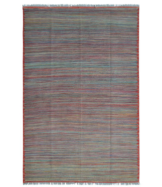 256x170 cm Handmade Modern Kilim Area Rug Wool Carpet