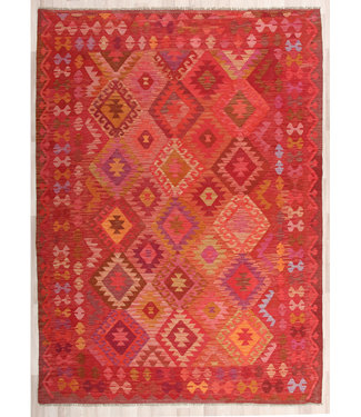 291x212cm Handgeweven Oosters Kelim Tapijt Wol Vloerkleed 291x212cm Handgeweven Oosters Kelim Tapijt Wol Vloerkleed