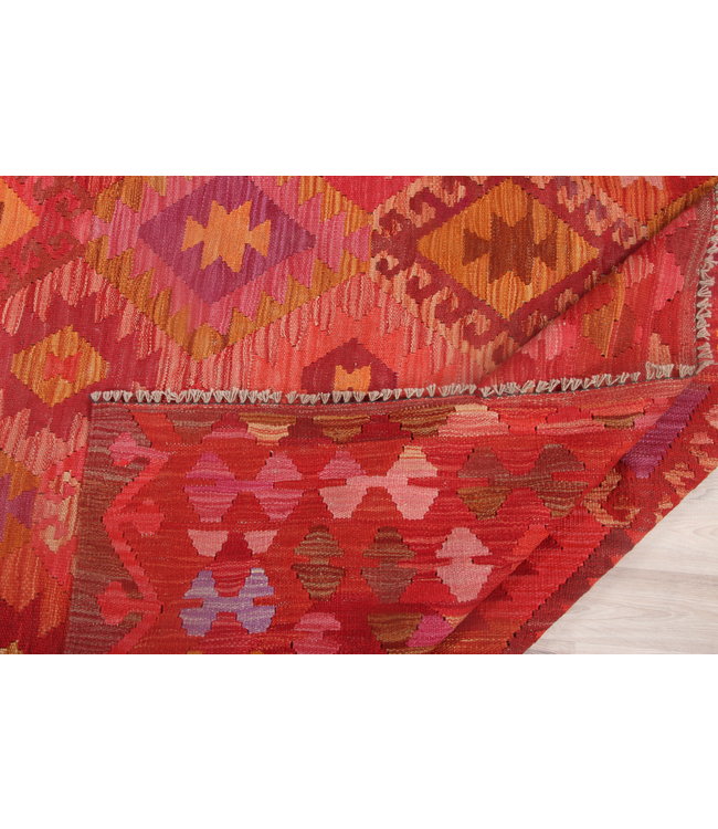 291x212cm Handmade Afghan Kilim Area Rug Wool Carpet