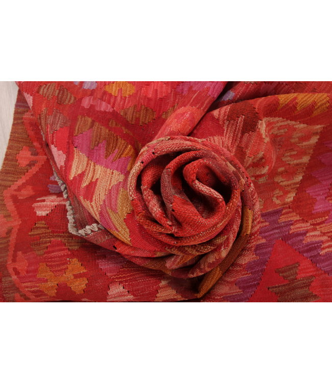 291x212cm Handmade Afghan Kilim Area Rug Wool Carpet