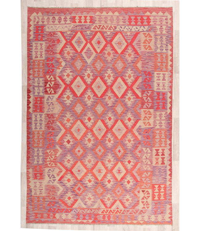 297x199 cm Handmade Afghan Kilim Area Rug Wool Carpet