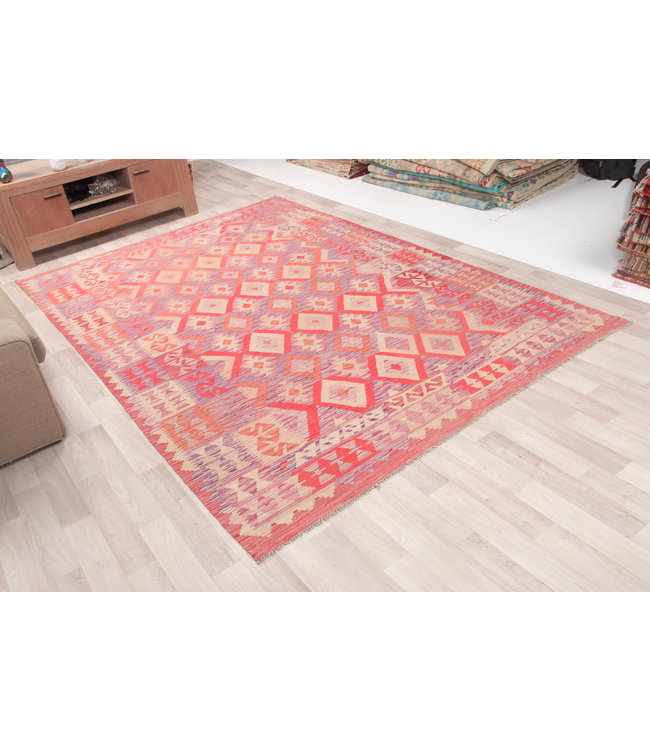 297x199 cm Handgemacht Orientalisch Wolle Kelim Teppich