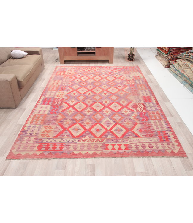 297x199 cm Handmade Afghan Kilim Area Rug Wool Carpet