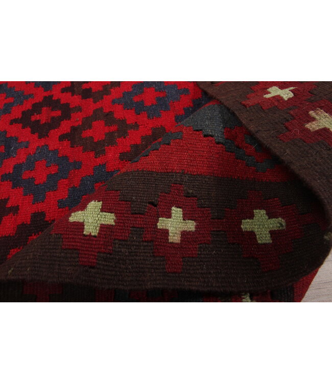 214x124cm Hand Woven Afghan Wool Kilim Area Rug