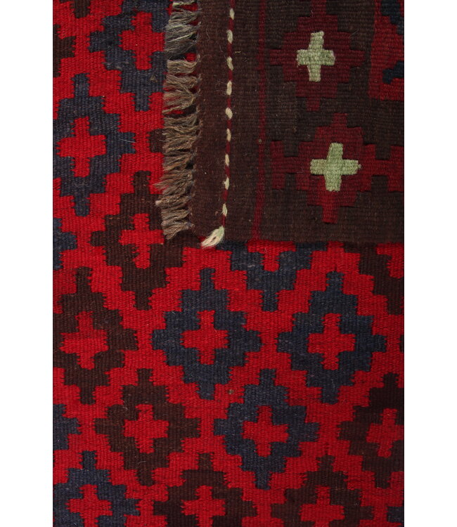 214x124cm Hand Woven Afghan Wool Kilim Area Rug
