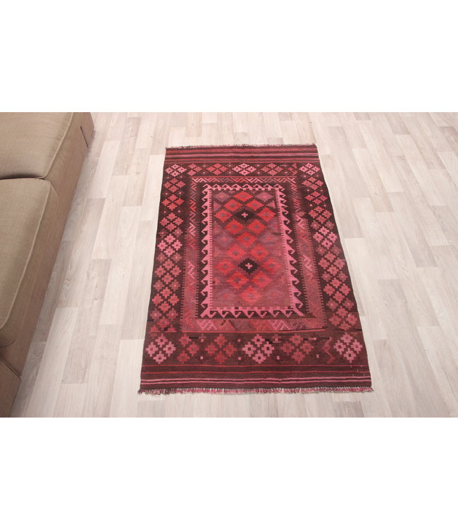 147x87cm Hand Woven Afghan Wool Kilim Area Rug