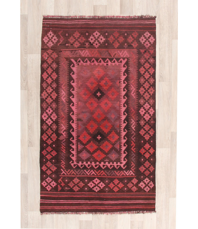 147x87cm Hand Woven Afghan Wool Kilim Area Rug
