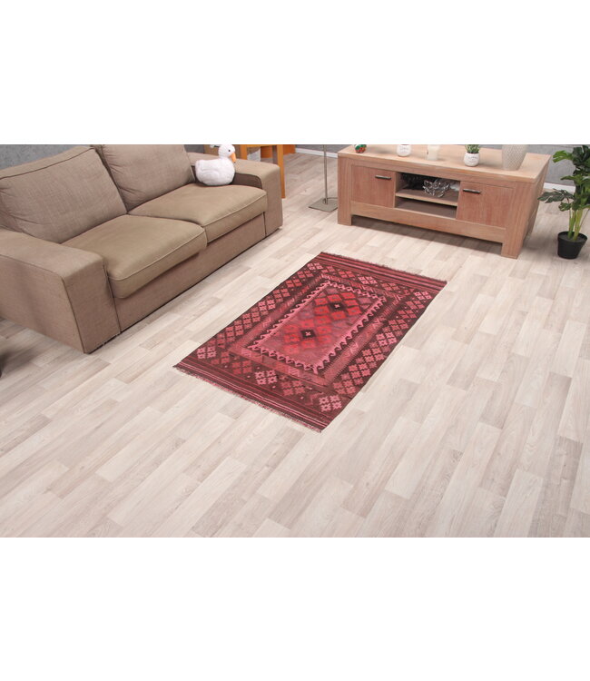 147x87cm Hand Woven Afghan Wool Kilim Area Rug