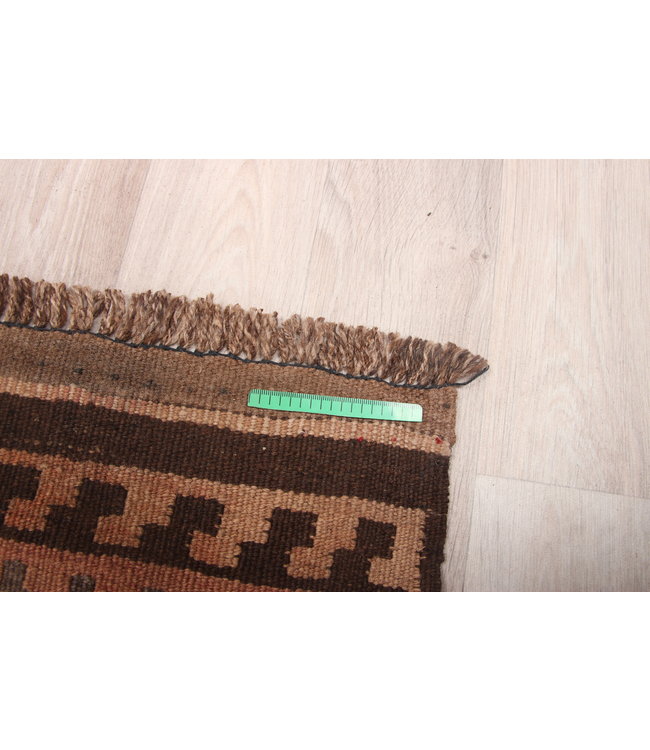 221x96cm Hand Woven Afghan Wool Kilim Area Rug