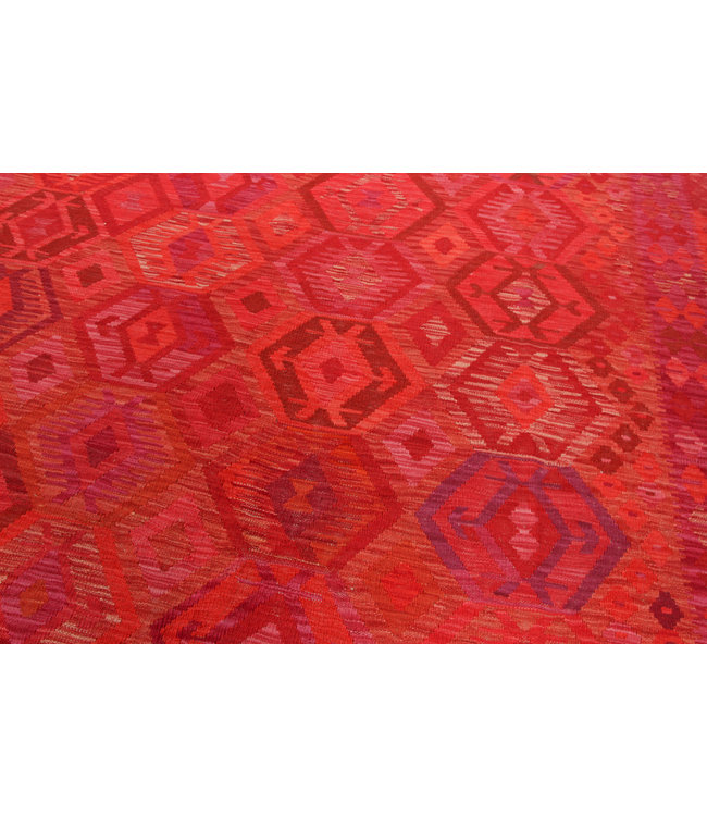 295x205cm Handgeweven Oosters Kelim Tapijt Wol Vloerkleed