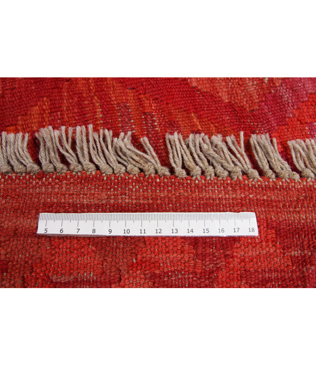 295x205cm Handmade Afghan Kilim Area Rug Wool Carpet