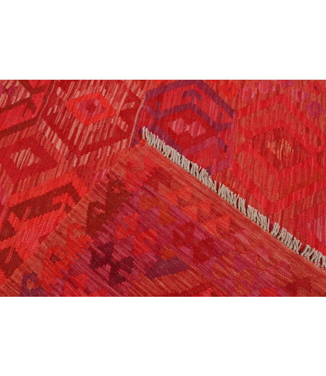 295x205cm Handmade Afghan Kilim Area Rug Wool Carpet