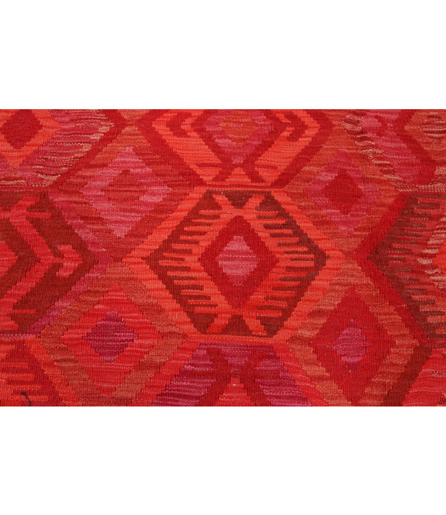 295x205cm Handgeweven Oosters Kelim Tapijt Wol Vloerkleed