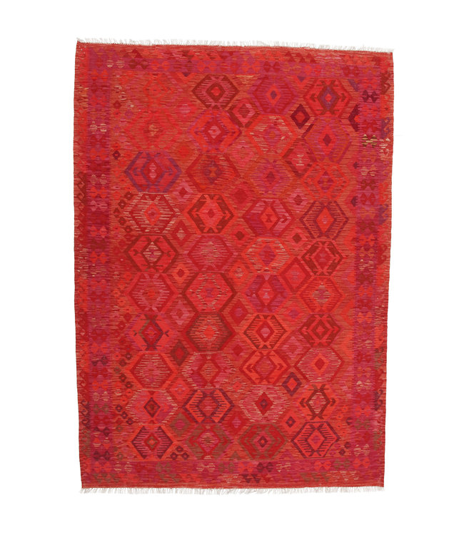 295x205cm Handgemacht Orientalisch Wolle Kelim Teppich