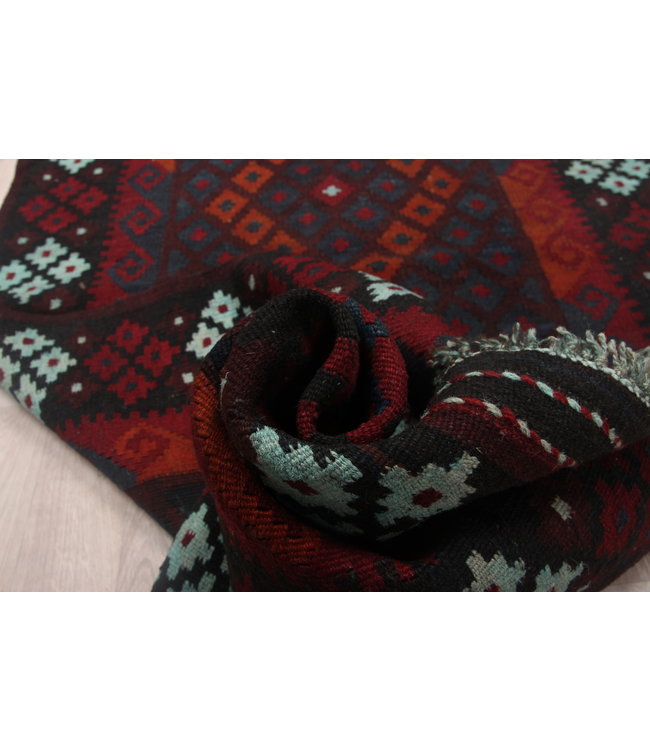 193x101cm Hand Woven Afghan Wool Kilim Area Rug