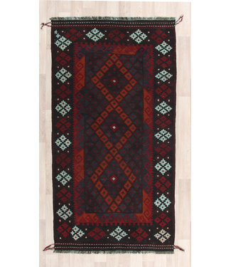 193x101cm Hand Woven Afghan Wool Kilim Area Rug