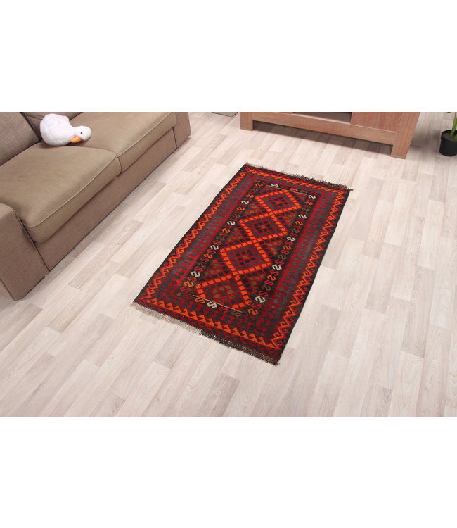 137x80cm Hand Woven Afghan Wool Kilim Area Rug