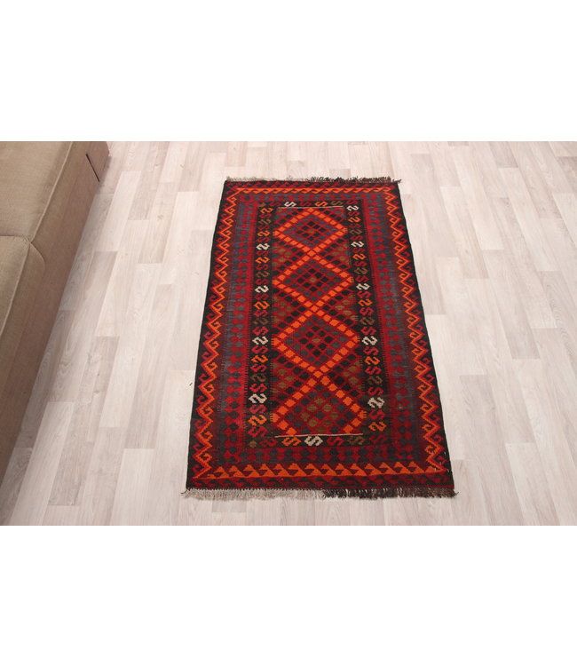 137x80cm Handgewebte Orientalisch Wolle Kelim Teppich