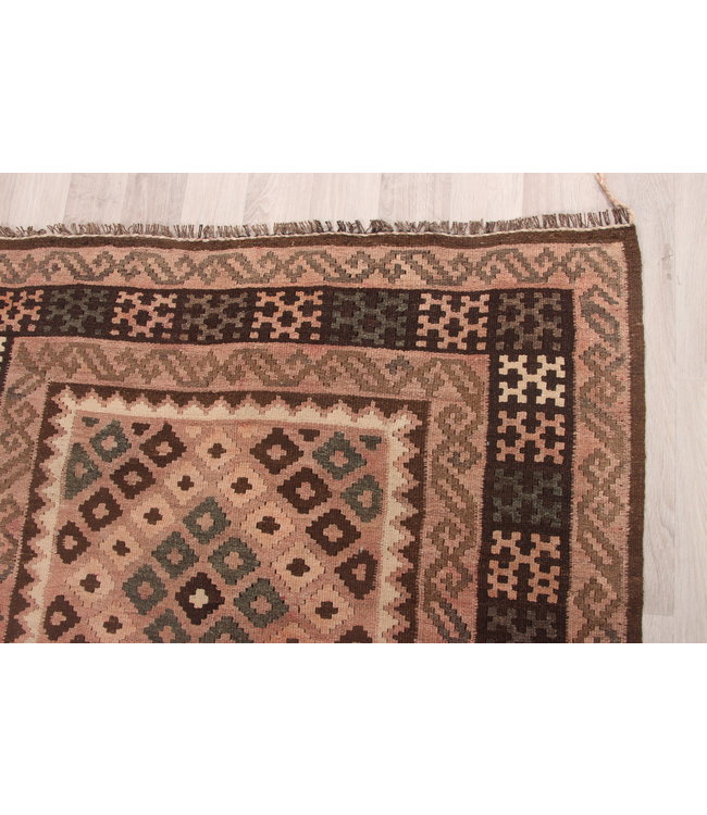 185x111cm Hand Woven Afghan Wool Kilim Area Rug