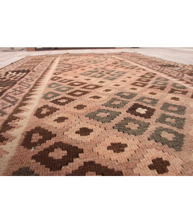 185x111cm Handgewebte Orientalisch Wolle Kelim Teppich