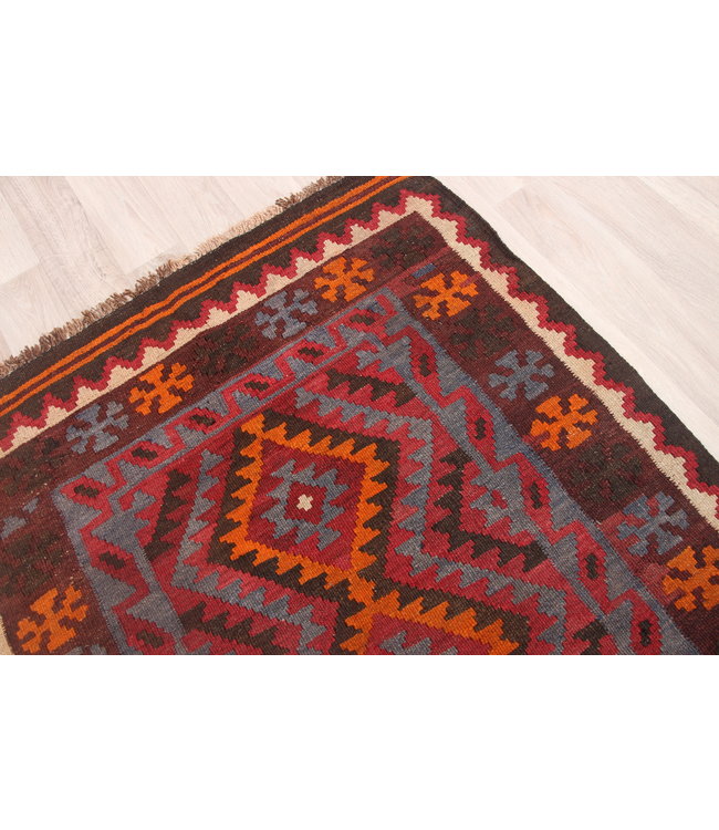 155x86cm Hand Woven Afghan Wool Kilim Area Rug
