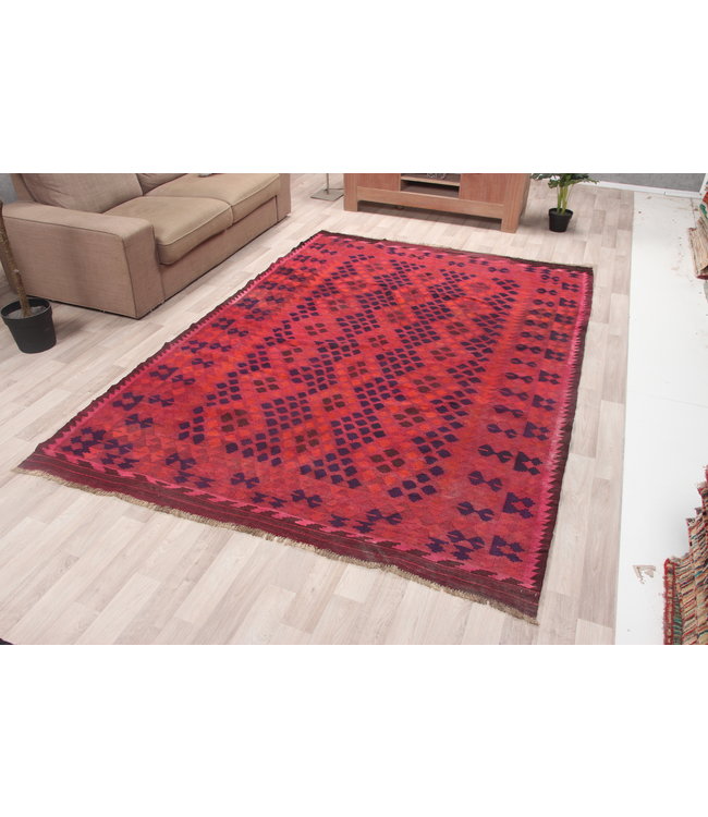 287x192cm Handgewebte Orientalisch Wolle Kelim Teppich