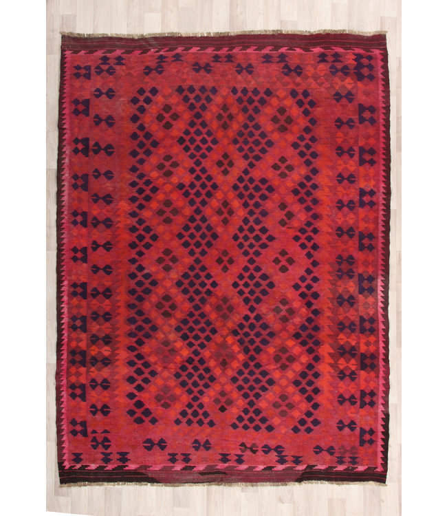 287x192cm Hand Woven Afghan Wool Kilim Area Rug