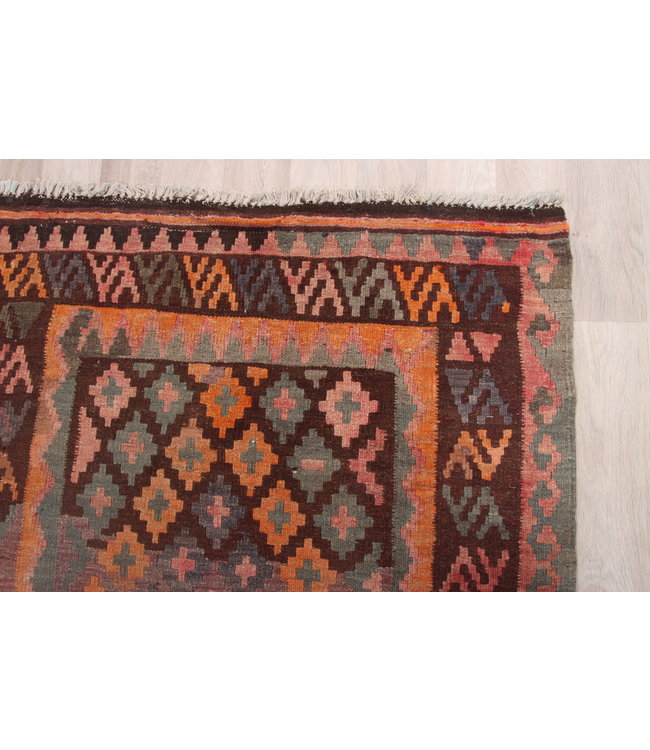 176x93cm Handgewebte Orientalisch Wolle Kelim Teppich