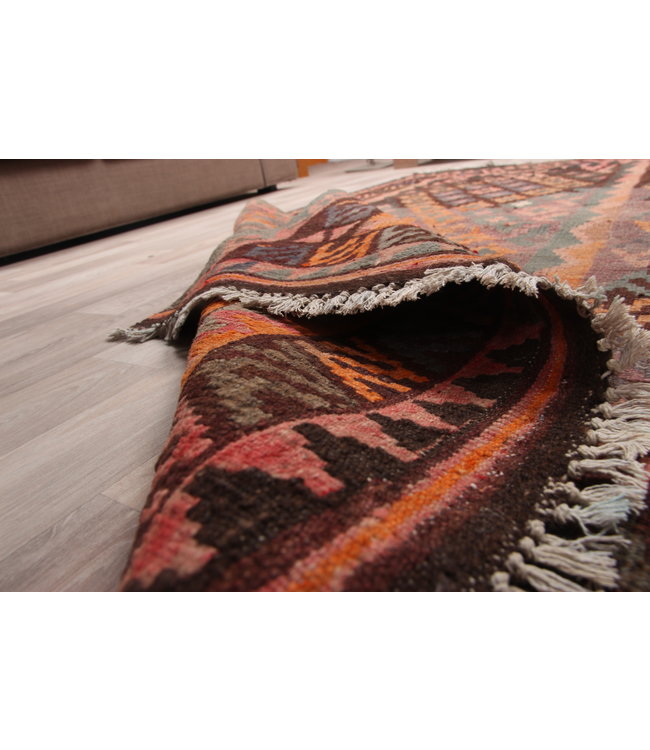 176x93cm Hand Woven Afghan Wool Kilim Area Rug