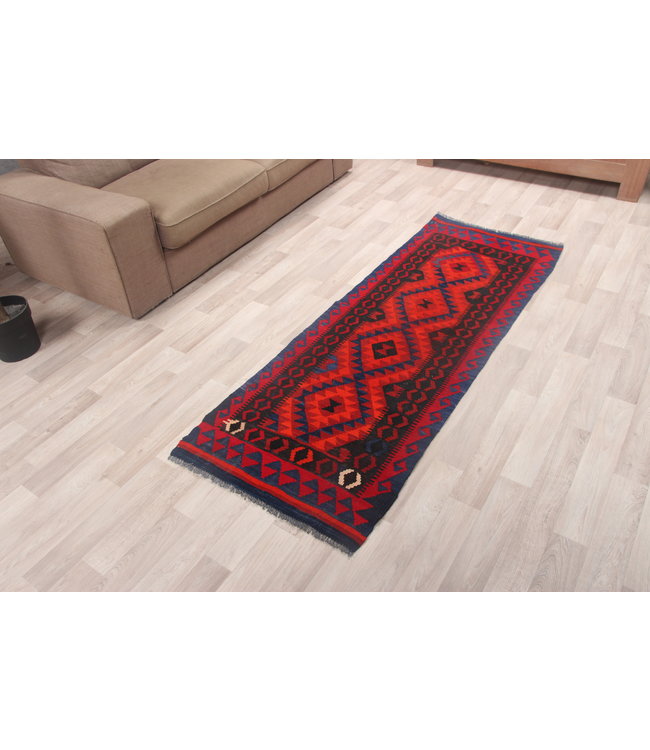 194x71cm Handgewebte Orientalisch Wolle Kelim Teppich