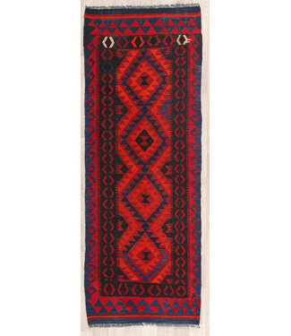 194x71cm Hand Woven Afghan Wool Kilim Area Rug