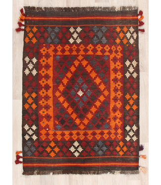 114x80cm Hand Woven Afghan Wool Kilim Area Rug