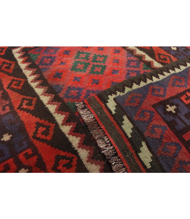 141x101cm Hand Woven Afghan Wool Kilim Area Rug
