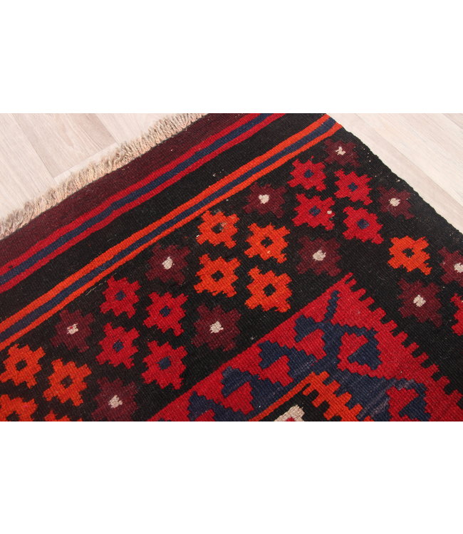 232x114cm Hand Woven Afghan Wool Kilim Area Rug