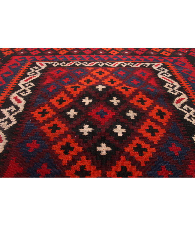 232x114cm Handgewebte Orientalisch Wolle Kelim Teppich