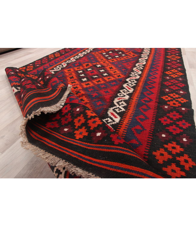 232x114cm Handgewebte Orientalisch Wolle Kelim Teppich