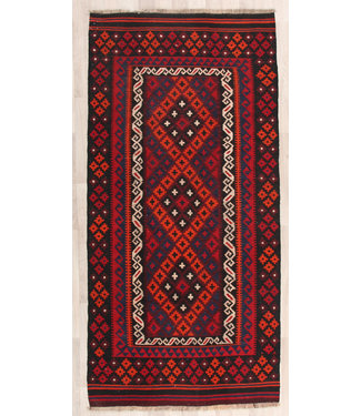 232x114cm Handgewebte Orientalisch Wolle Kelim Teppich