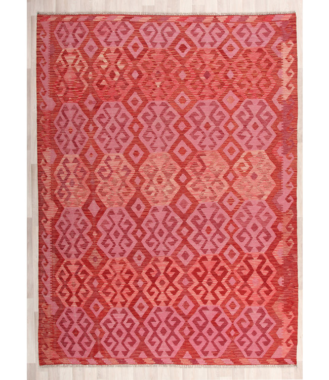 284x209cm   Handgemacht Orientalisch Wolle Kelim Teppich