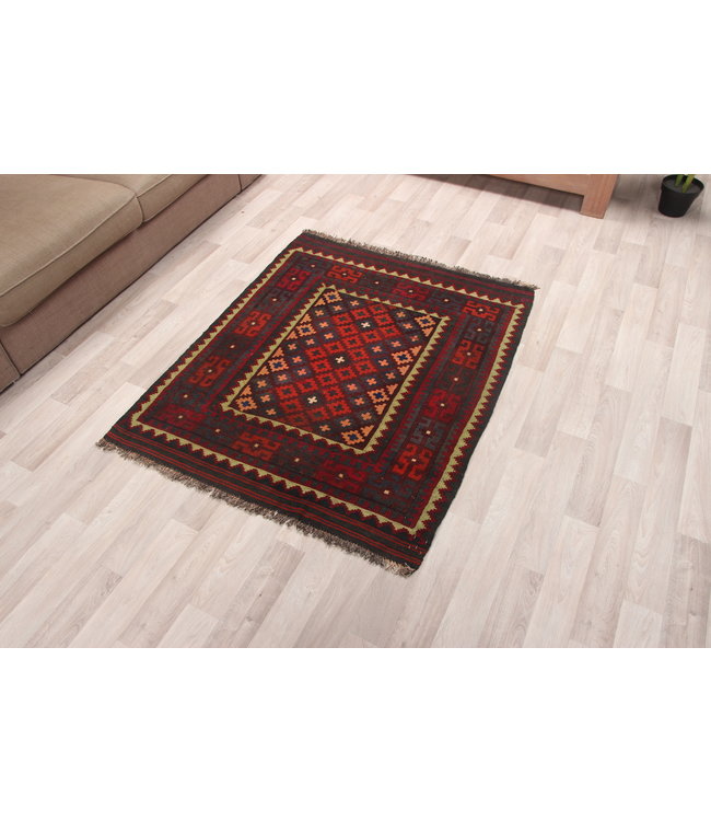 130x110cm Handgemaakt Oosters Kelim Wol Vloerkleed