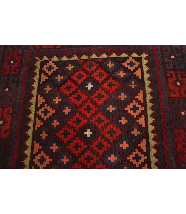 130x110cm Handgewebte Orientalisch Wolle Kelim Teppich