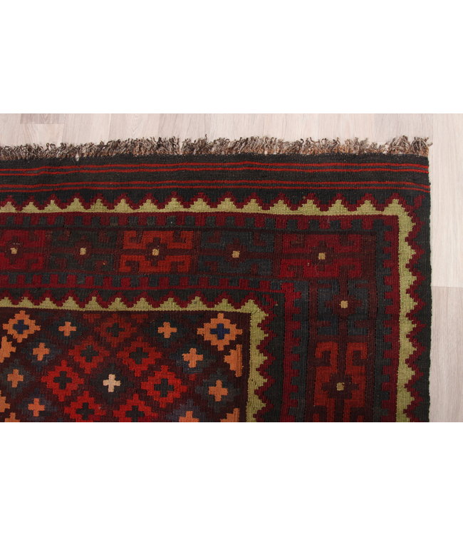 130x110cm Handgewebte Orientalisch Wolle Kelim Teppich