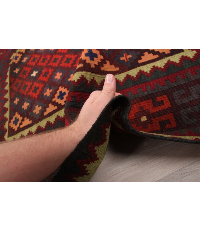 130x110cm Hand Woven Afghan Wool Kilim Area Rug