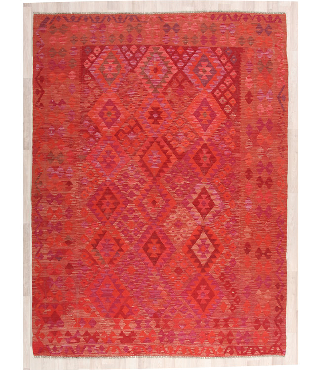 286x207cm  Handmade Afghan Kilim Area Rug Wool Carpet