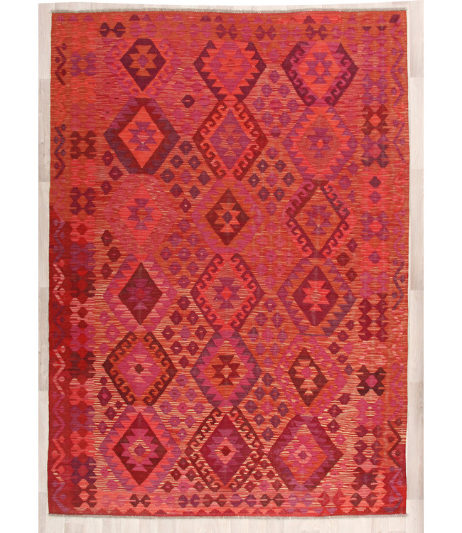 288x199 cm Handgemacht Orientalisch Wolle Kelim Teppich