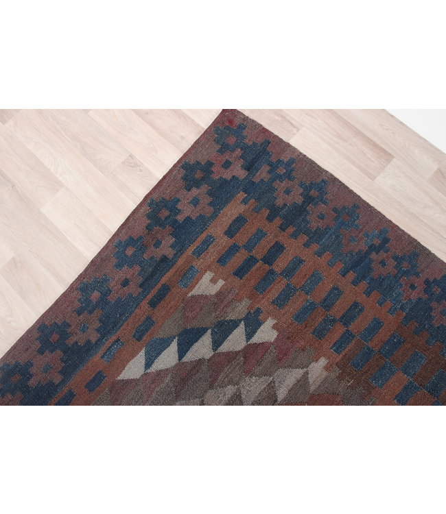 295x201 cm Handgewebte Orientalisch Wolle Kelim Teppich