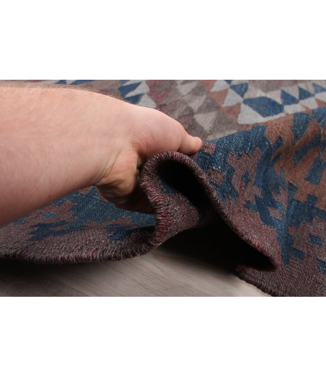 295x201 cm Handgewebte Orientalisch Wolle Kelim Teppich