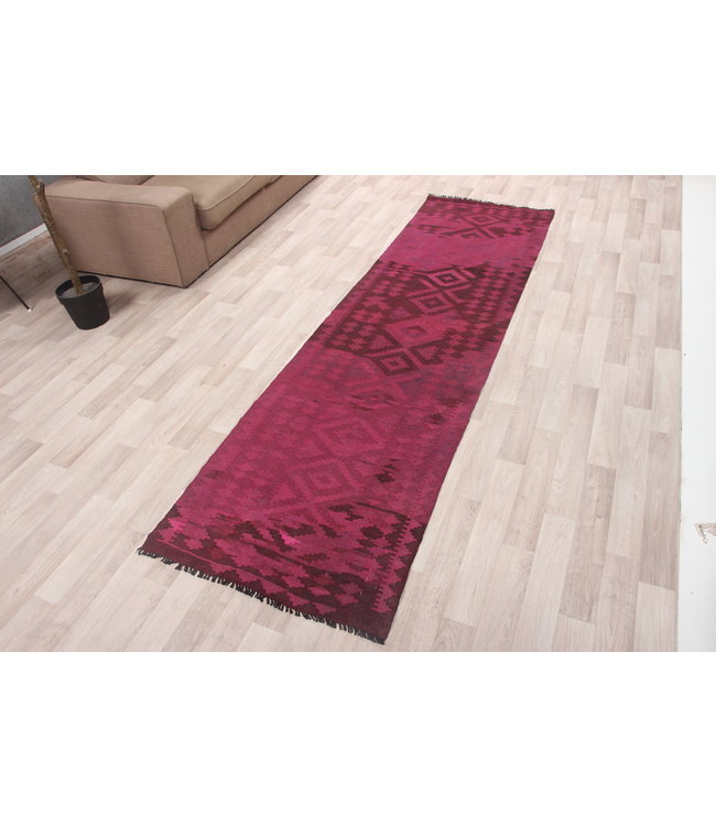 290x82 cm Hand Woven Afghan Wool Kilim Area Rug