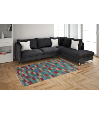 Handgewebte Modern Wolle Kelim Teppich 292x201 cm Handgewebte Modern Wolle Kelim Teppich 292x201 cm