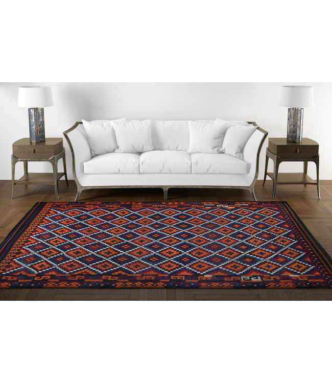 Handgewebte Orientalisch Wolle Kelim Teppich 394x269 cm